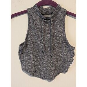 Gymshark Cropped Tank Top Size XS Gray Waffle Lounge MINT Condition Fast Ship